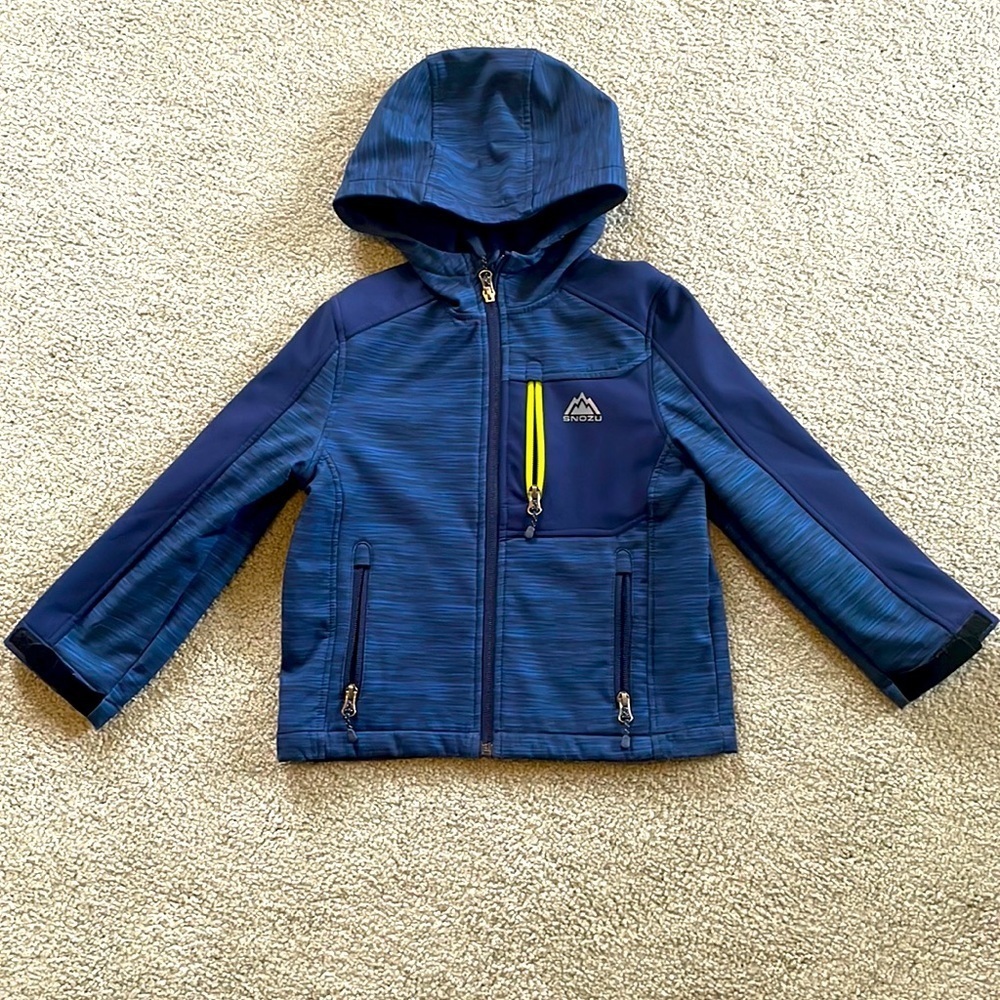 Boys navy blue Fleece lined jacket size 5/6